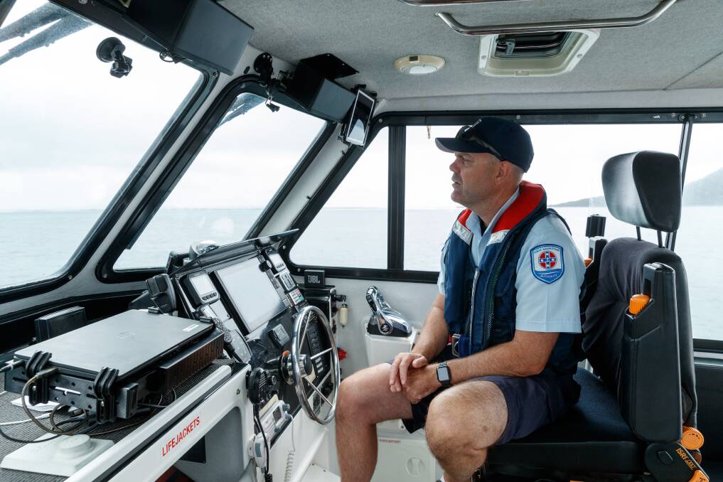 Paul Hearfield patrolling Port Stephens' waterways in December 2020. Picture: Max Mason-Hubers