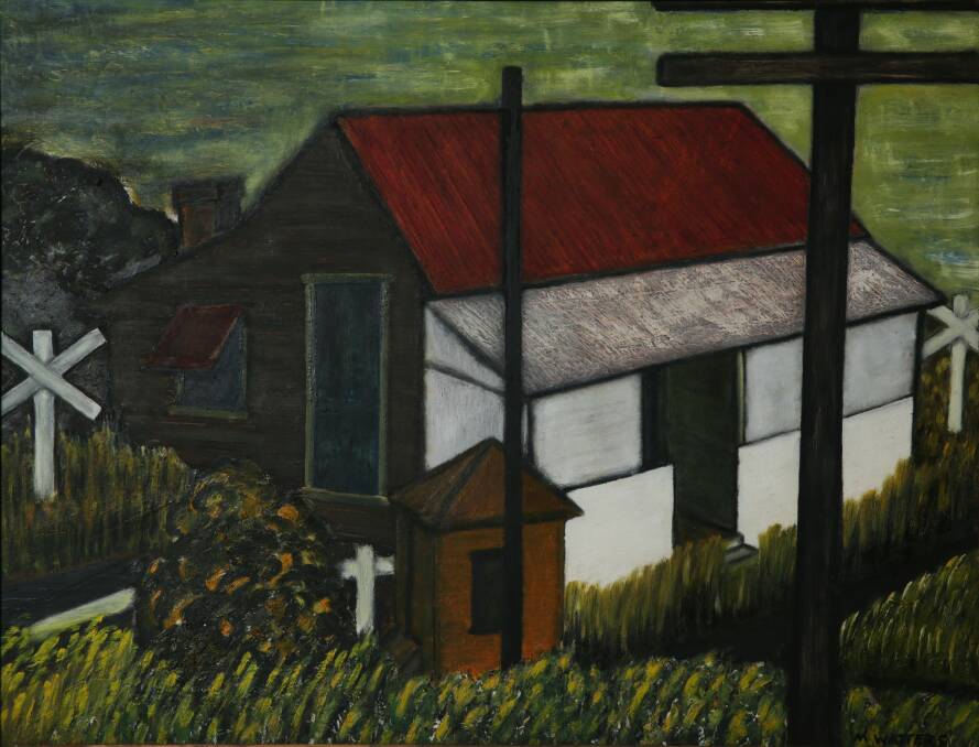 Max Watters' painting, "House at No.5", which he created in 1962. Picture: Courtesy, Muswellbrook Regional Arts Centre