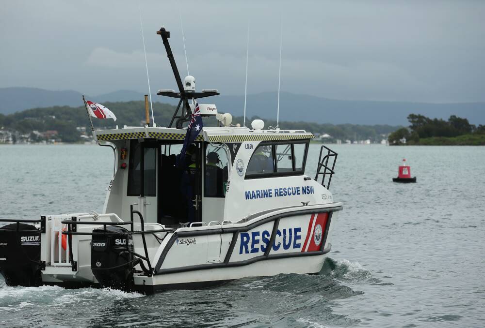 A Marine Rescue boat in Swansea Channel. Picture: Simone De Peak
