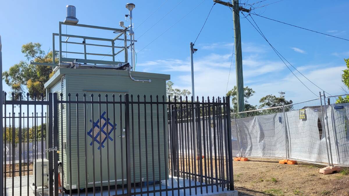 The new independent air quality monitoring station at Mirrabooka, on Lake Macquarie's south-western side. Picture: Supplied 