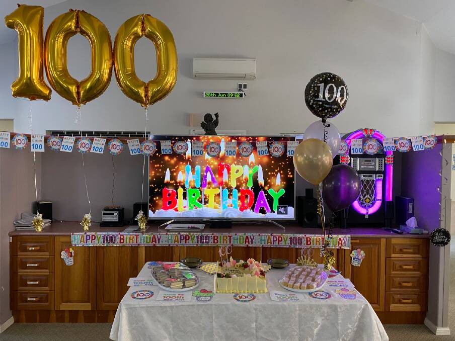 DECORATIONS: The room is prepared for a milestone birthday party. Picture: Courtesy, Tanya Mansfield