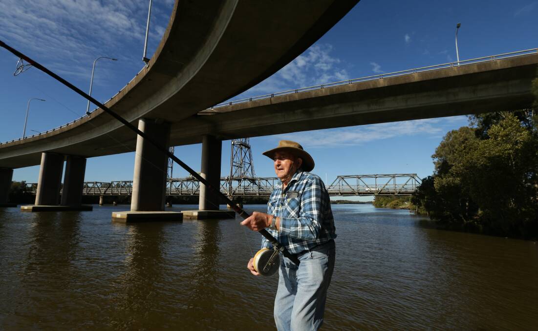 MEMORIES: Author Don Wilson by the Hunter river at Hexham, where he has fished since he was a boy. Picture: Jonathan Carroll