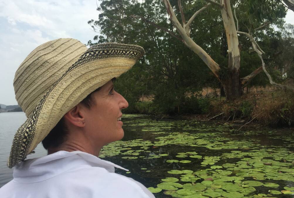 LEARNING: Port Stephens MP Kate Washington being shown the river. 