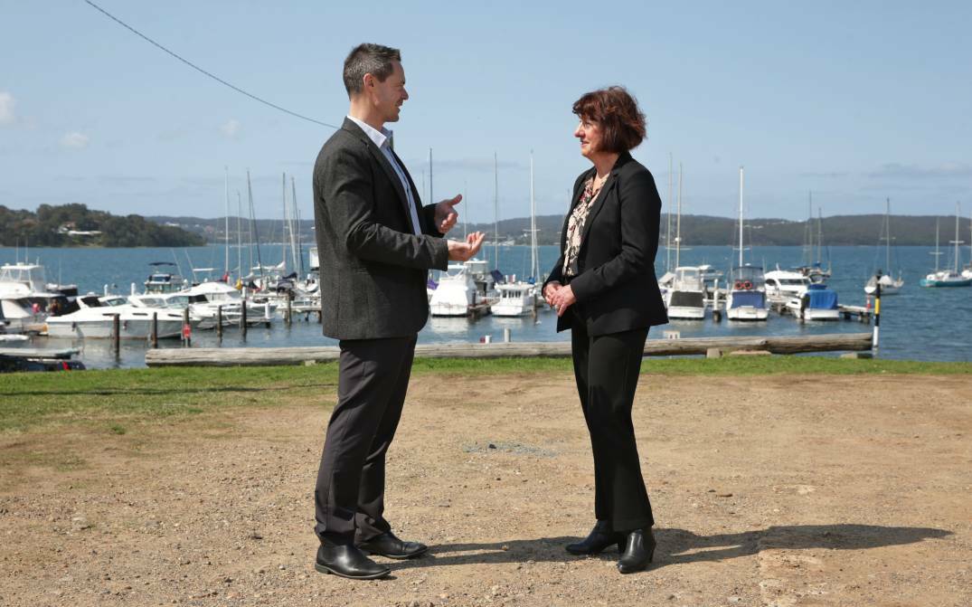 LAKE LEADERS: Lake Macquarie councillor Jason Pauling and mayor Kay Fraser. Picture: Simone De Peak