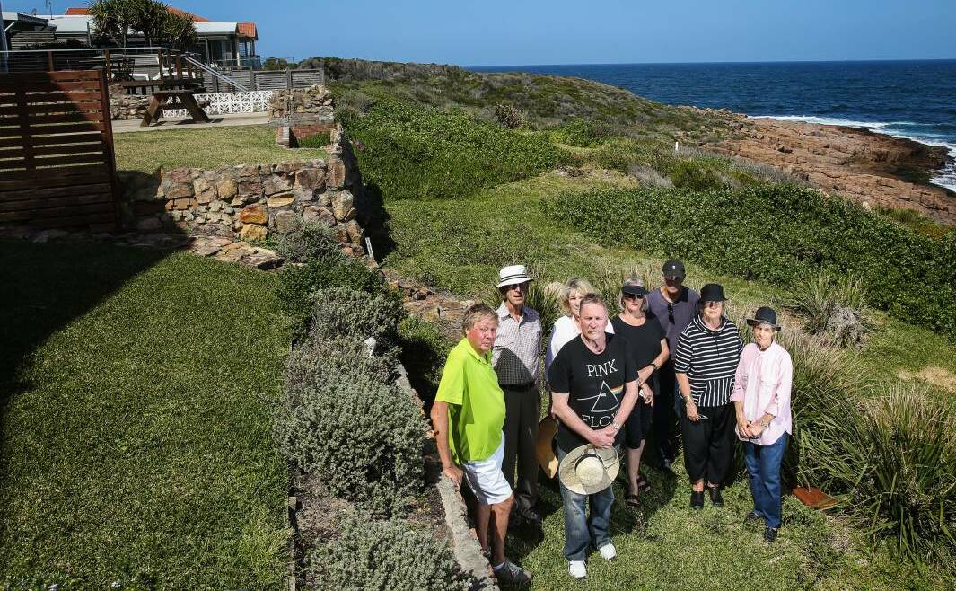 PARADISE THREATENED: Fishermans Bay residents, photographed in 2019, who are concerned about the potential impact of the coastal walk.