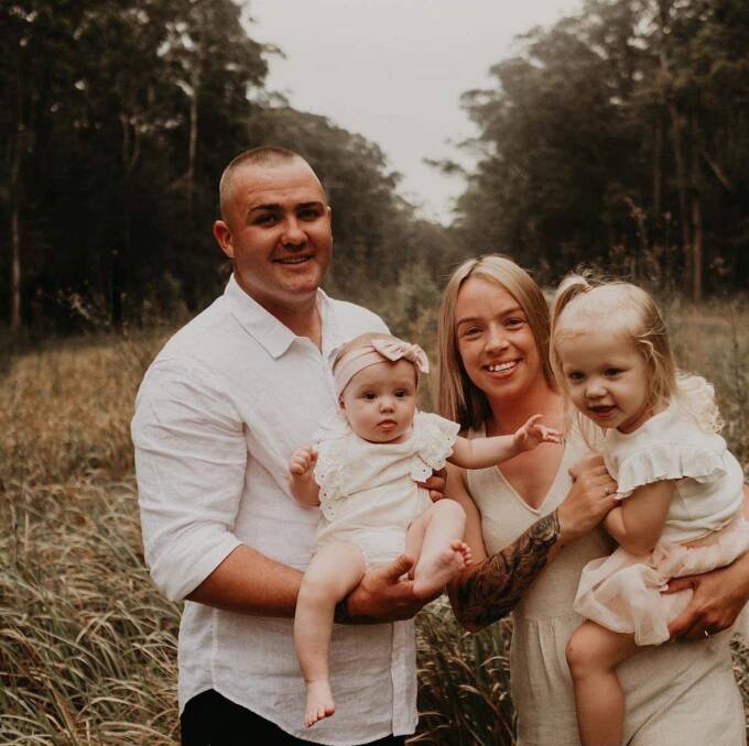 FAMILY MAN: Ben Langdon with partner Amani Ping and their daughters Avayah and Nyah. Picture: Courtesy, Langdon Family