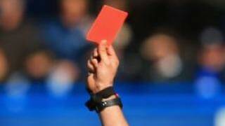 Red card.