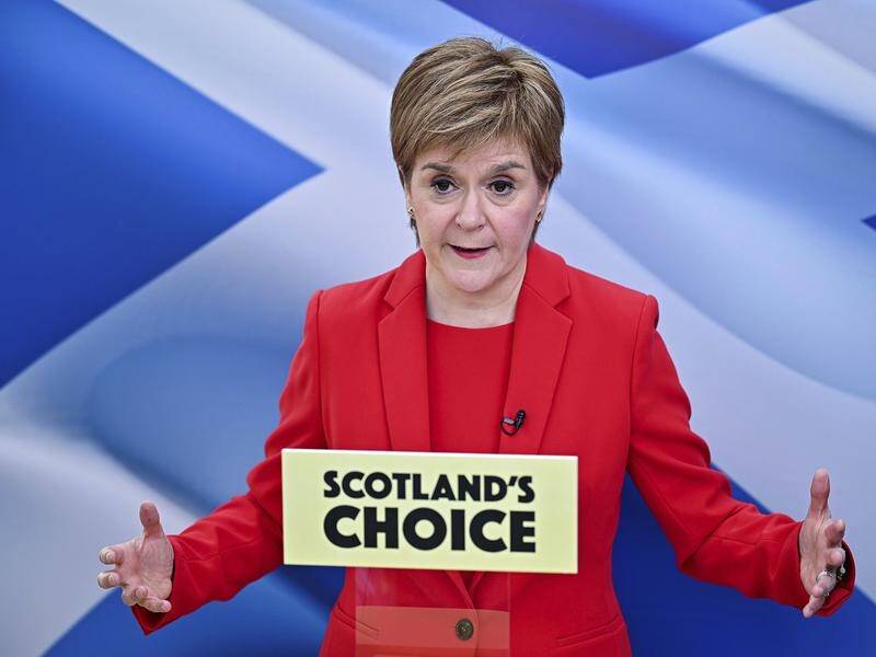 Nicola Sturgeon's SNP wants another referendum if it wins the Scottish parliament election on May 6.