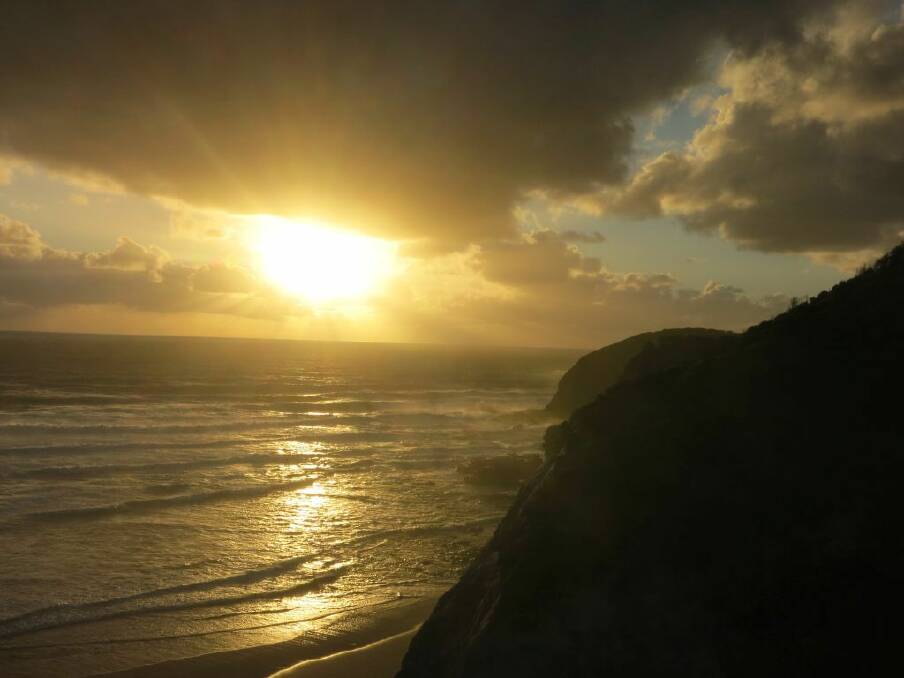 Sunset from a lookout along the Great Ocean Road. Great Australian Road Trip. Lily Ray photo.
