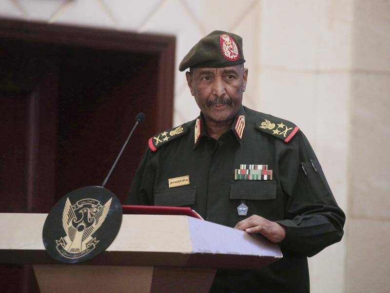 Sudan's Army chief General Abdel-Fattah Burhan told troops they will continue until victory. (AP PHOTO)