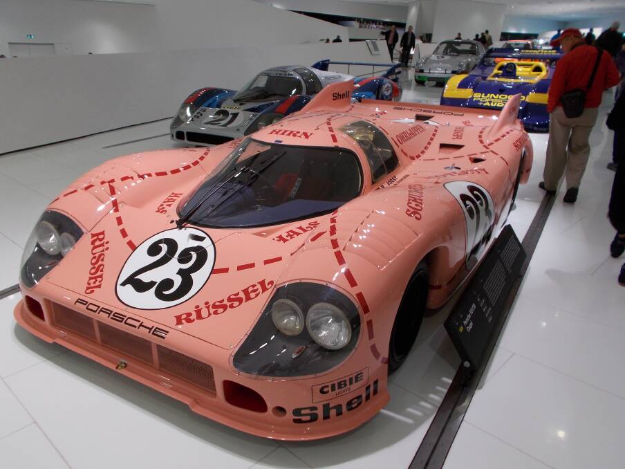 Porsche's famous "Pink Pig" racing car is a star attraction at the company's museum and one of the world's most photographed cars.