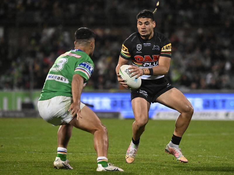 Penrith's Taylan May is free to play finals footy despite being handed a two-game ban by the NRL. (Lukas Coch/AAP PHOTOS)