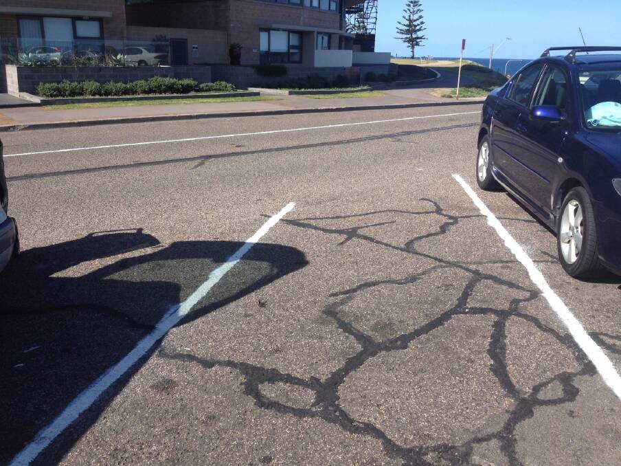 Botched parking space at Newcastle East.