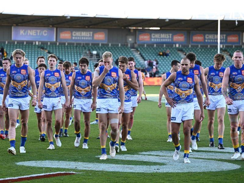 West Coast admit there is no quick solution as they try to arrest a dramatic slide in 2023. (Joel Carrett/AAP PHOTOS)
