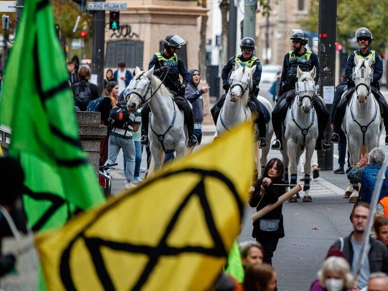 Fines of up to $50,000 for protests classed as disruptive are being introduced in South Australia. (Matt Turner/AAP PHOTOS)