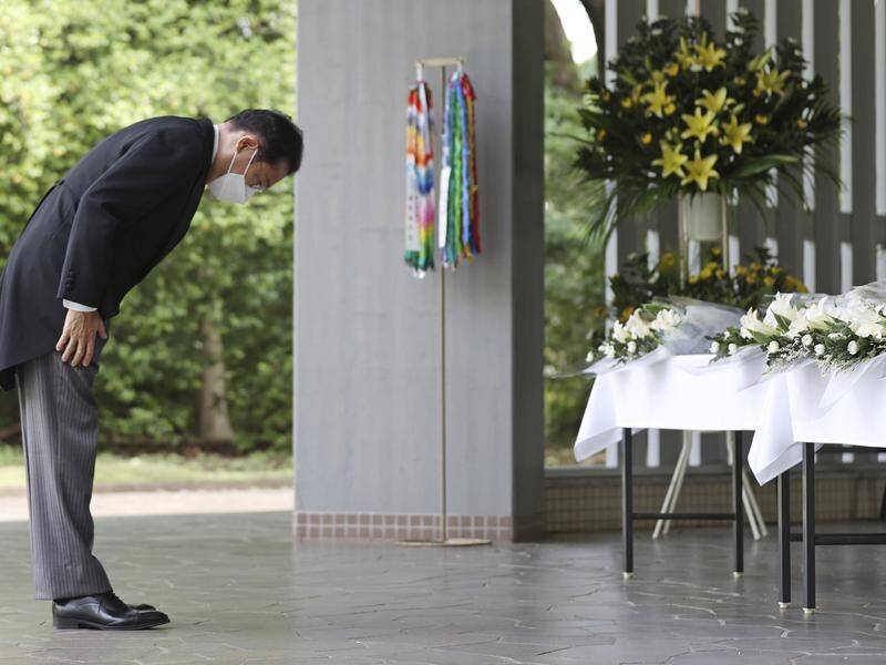 Japanese Prime Minister Fumio Kishida has pledged that his country will never again wage war. (AP PHOTO)