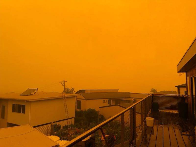 Residents in the East Gippsland town of Mallacoota had to evacuate to the beach.