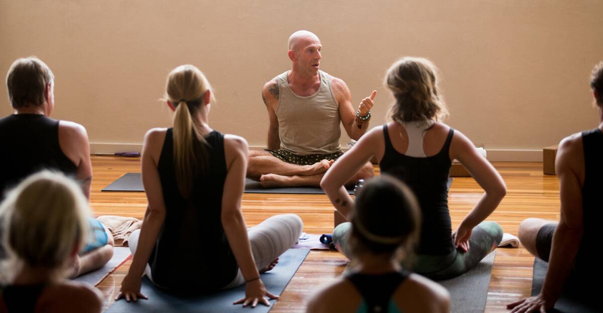 American yoga guru Les Leventhal says he doesn't regret his past. Picture: Ryan Osland