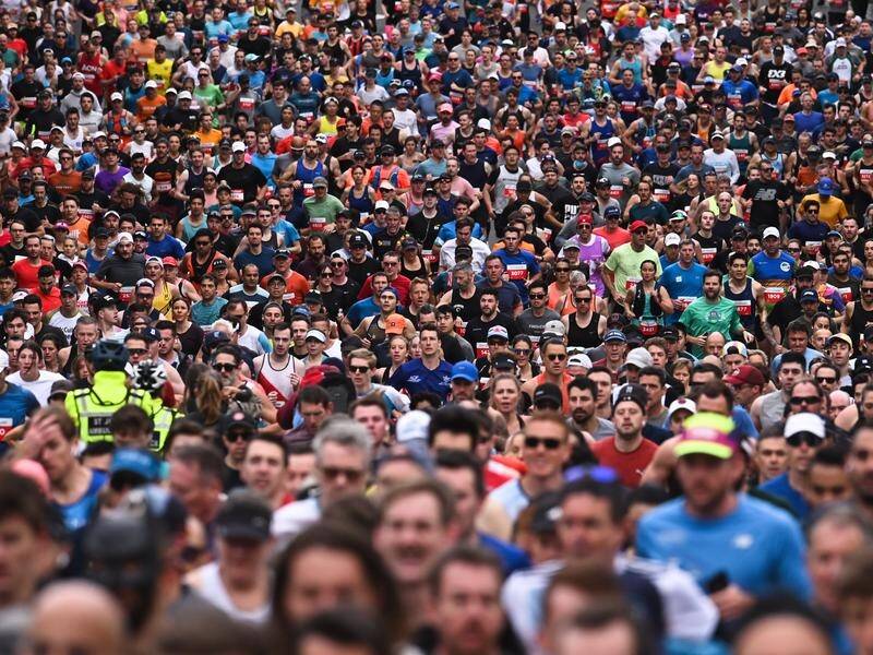 The City2Surf returned to Sydney's streets for the first time since 2019. (Steven Saphore/AAP PHOTOS)