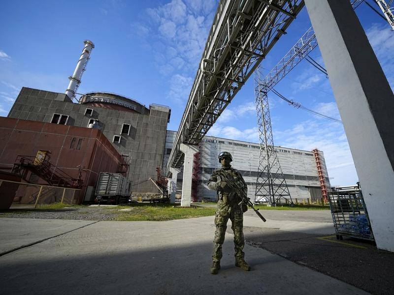 The Zaporizhzhia nuclear reactor complex was captured by Russia soon after it invaded Ukraine. (AP PHOTO)