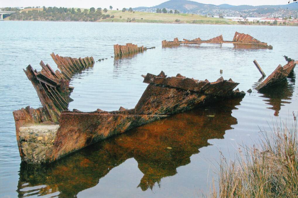 Iron ribs and part of the keel in Hobart’s Derwent River are all that remain of the once proud three-masted barque Otago, captained by the famous Polish-English novelist.