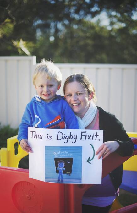 FIRST BOOK: Renee Price with her oldest son, Leroy, aged 3. Picture: Alex Jack