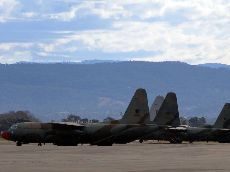 A soldier has been killed during a routine parachute training exercise at RAAF Base Richmond. (Dean Lewins/AAP PHOTOS)