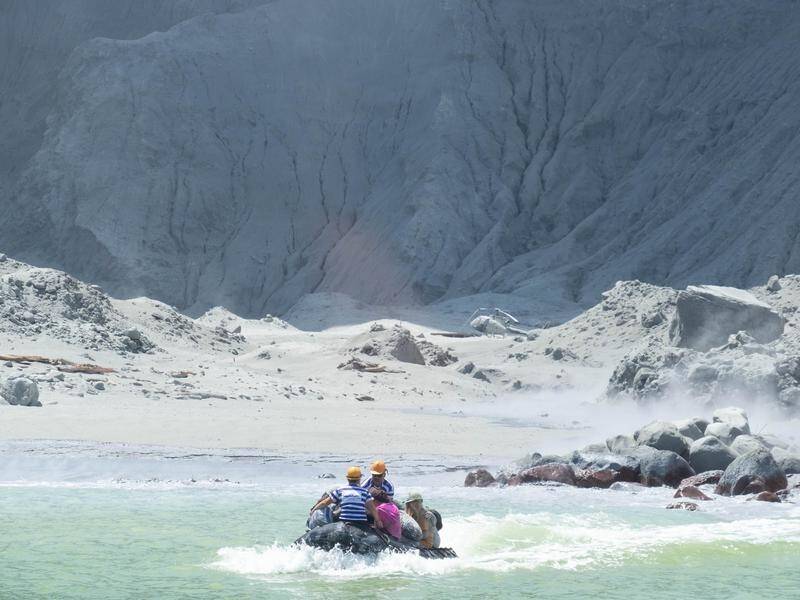 At least four helicopters and boats helped rescue tourists when NZ's Whakaari volcano erupted.
