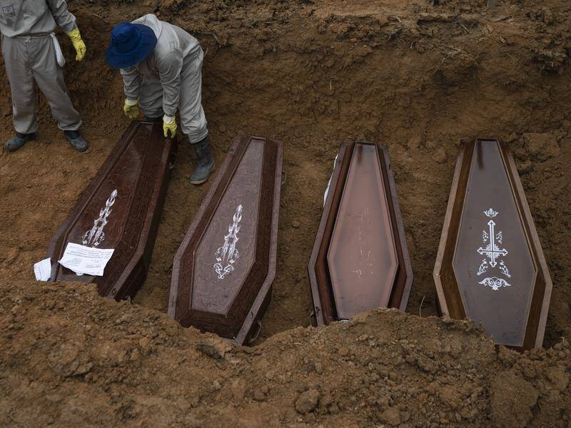Coronavirus victims are buried in a common grave in Manaus, Brazil.