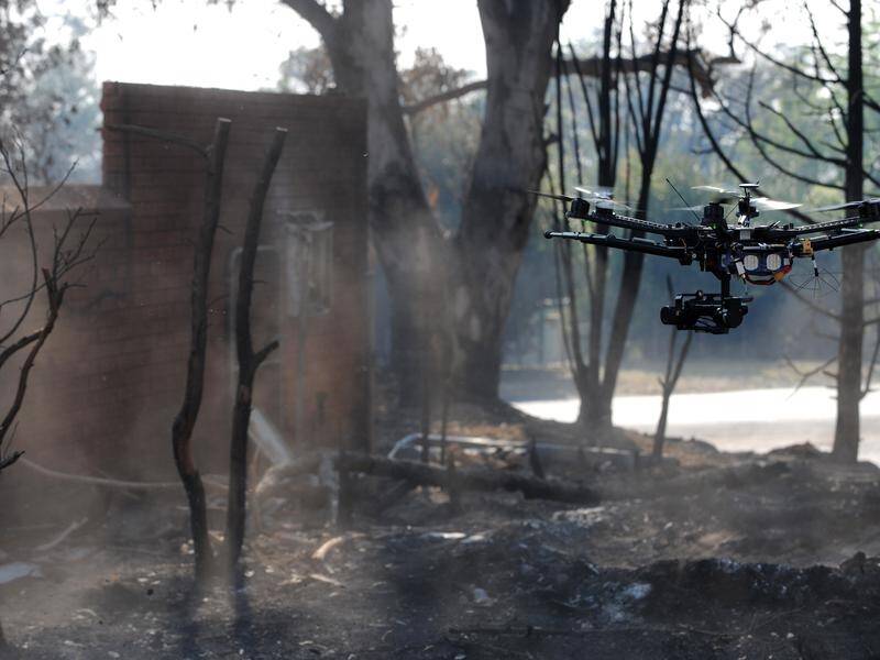 Authorities have warned that flying drones over bushfires is dangerous and illegal.