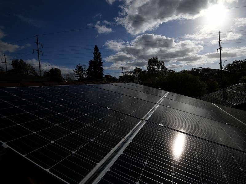 Data firm SunWiz found investments in solar power broke records during the last quarter of 2023. (Dan Himbrechts/AAP PHOTOS)