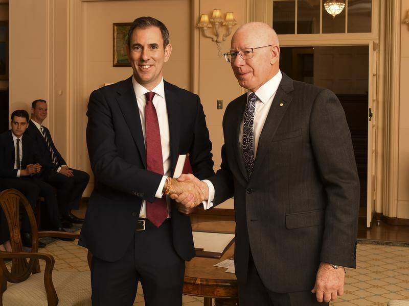 Newly sworn-in Australian Treasurer Jim Chalmers (left) says he has inherited a lot of challenges.