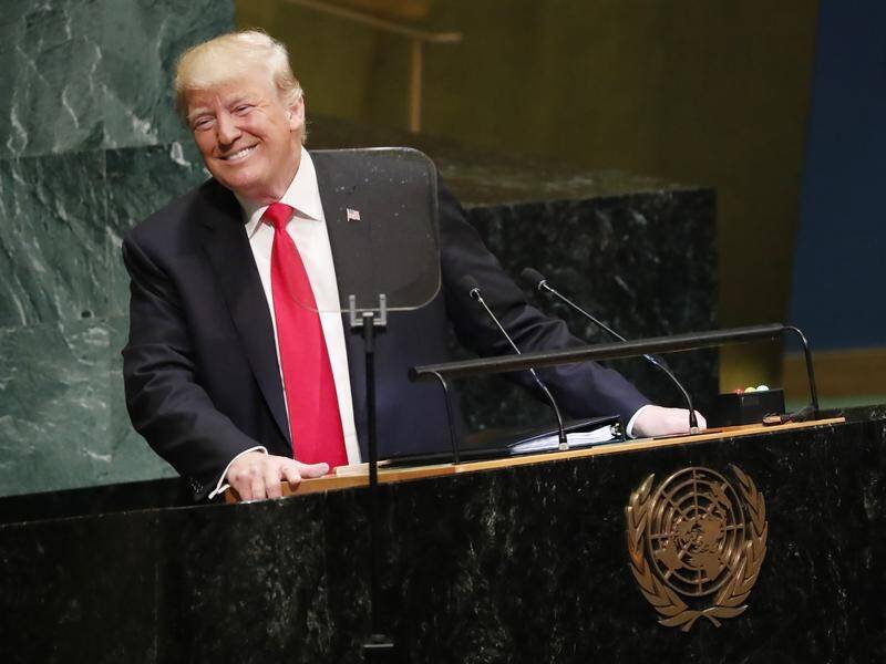 Just a few sentences into Trump's remarks at the UN, the audience began to chuckle.