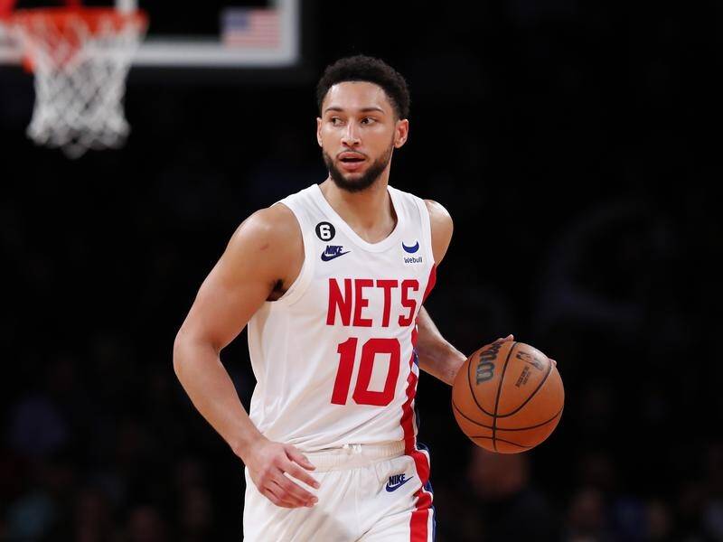 Australian Ben Simmons is due to return for the Brooklyn Nets in Dallas after a four-game absence. (AP PHOTO)