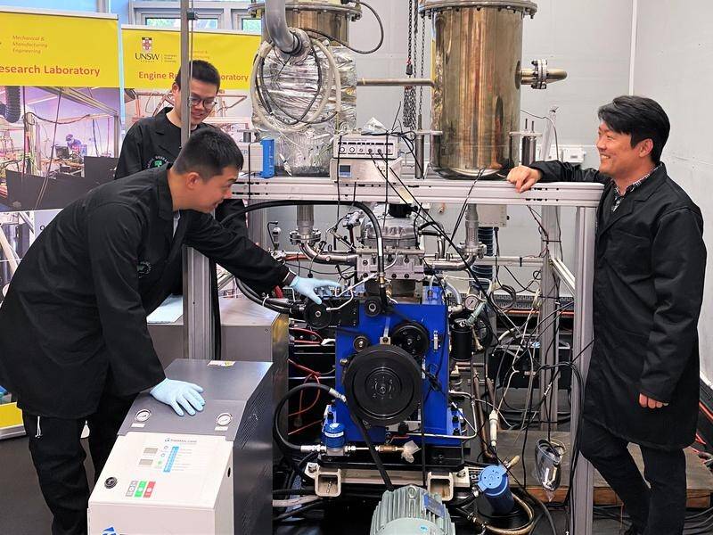 UNSW researchers have developed a way to convert existing diesel engines to burn hydrogen. (PR HANDOUT IMAGE PHOTO)