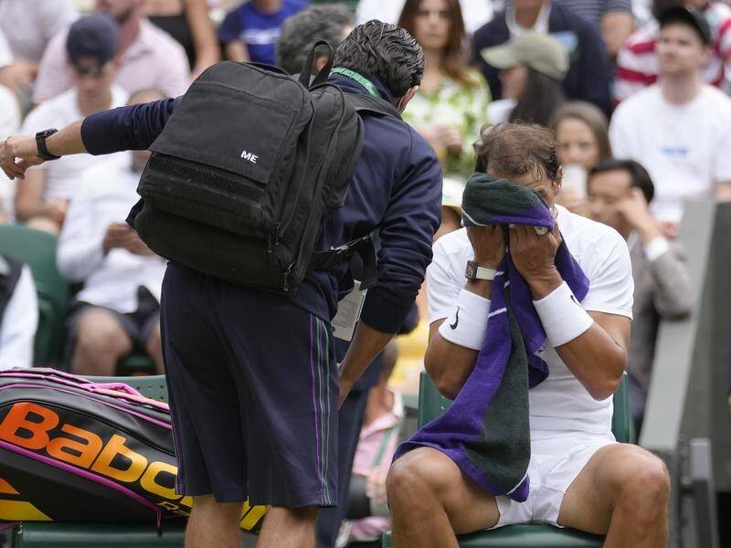 Rafael Nadal needed treatment for injury before going on to beat Taylor Fritz at Wimbledon.