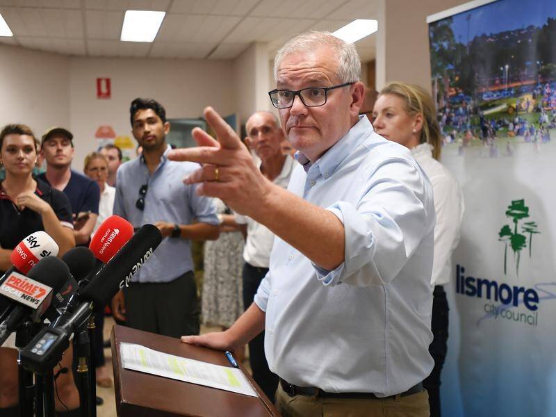 Prime Minister Scott Morrison has visited the flood-ravaged region of Lismore, NSW.