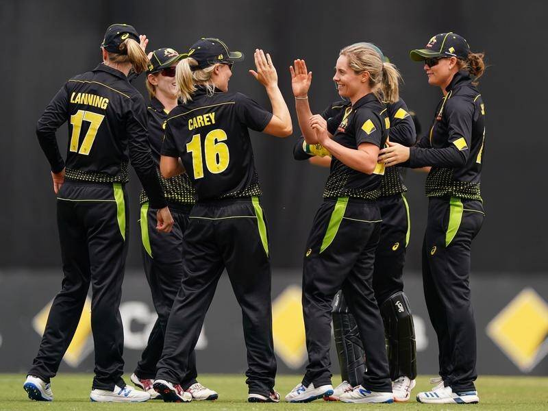 Sophie Molineux was Australia's chief wicket-taker in their T20 win over England at Junction Oval.