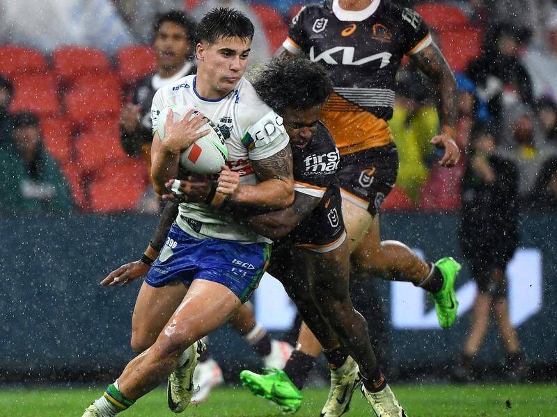 Fullback Chevy Stewart will have a long future in the NRL, according to the Raiders' coach. (Jono Searle/AAP PHOTOS)