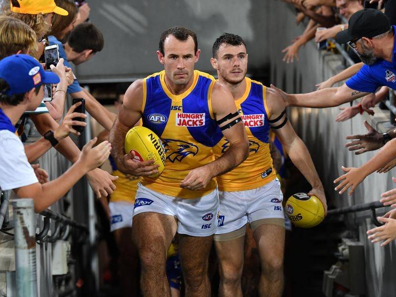 Shannon Hurn (l) has given up West Coast's captaincy after five years.
