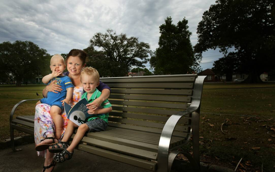 MUM: Childhood educator Renee Price with her children, 10-month-old George Hipwell and four-year-old Leroy Hipwell. Picture: Marina Neil