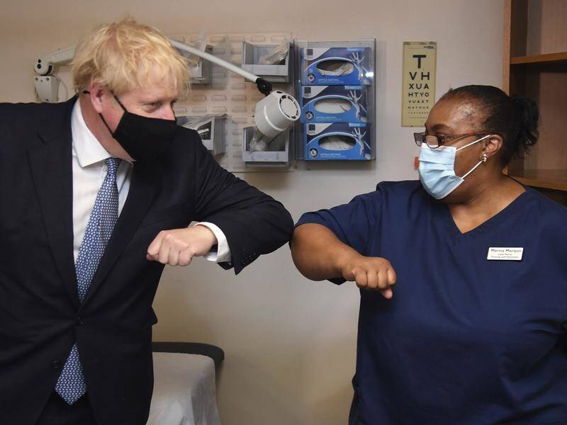 British PM Boris Johnson says people opposed to vaccinations are "nuts".