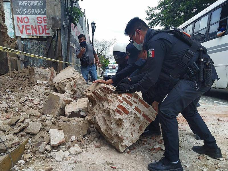At least ten lives have been lost in Mexico's earthquake as locals begin clearing rubble.
