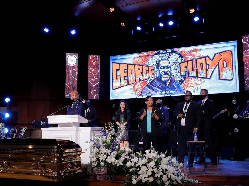 Mourners have paid tribute to George Floyd at a memorial service in Minneapolis.