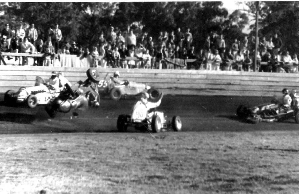 CROWD-PLEASER: Speedway action at Morisset Showground in the 1960s. The writer suggests that reviving the sport could prove to be a windfall for the venue.