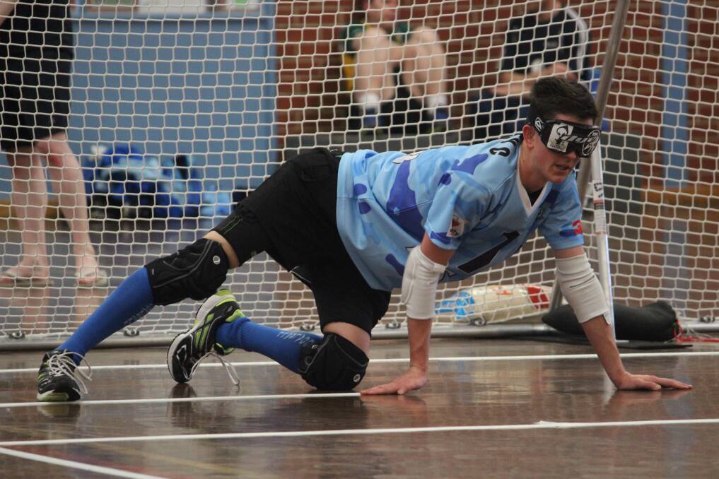 IN ACTION: Matthew Cameron competing at the Goalball Australia championships.  Picture: Lauren Cameron.