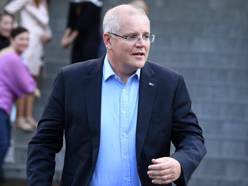 Prime Minister Scott Morrison thanked Australians outside his church following his election victory.