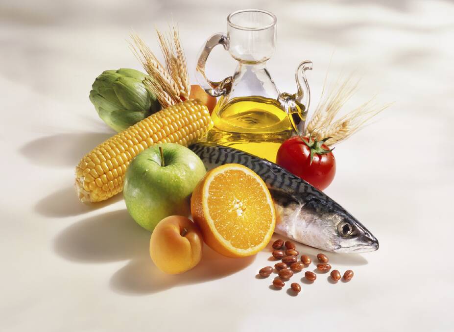 Mediterranean diet: fish, fruit, vegies, cereals, beans and olive oil.