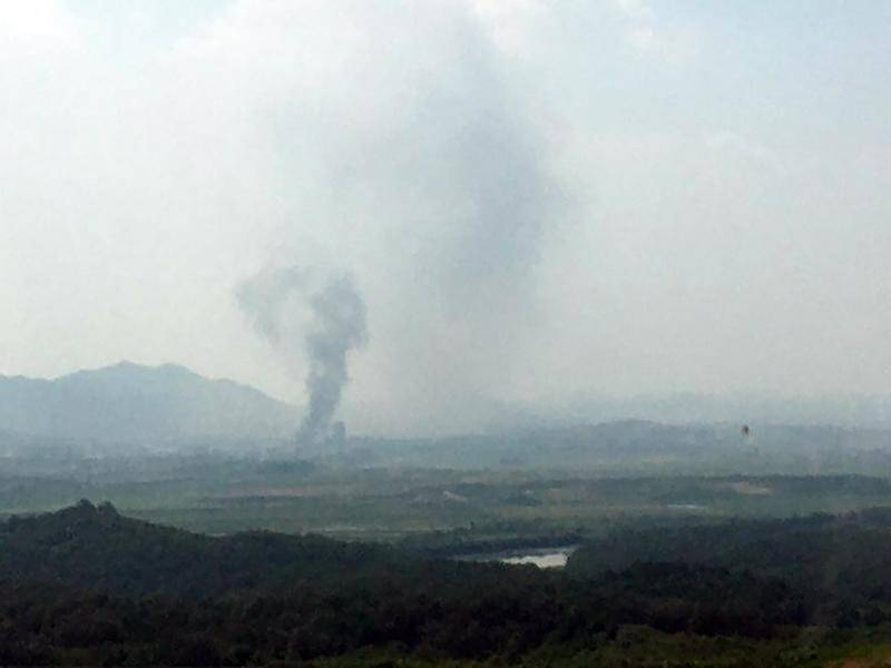 An inter-Korean liaison office in the North Korean border town of Kaesong has been blown up.