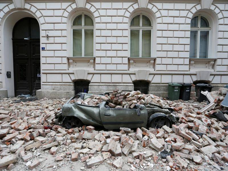 A teen is critical after buildings fell during a strong earthquake in Croatia's capital Zagreb.